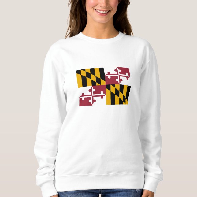 Staatsflagge von Maryland Sweatshirt (Vorderseite)