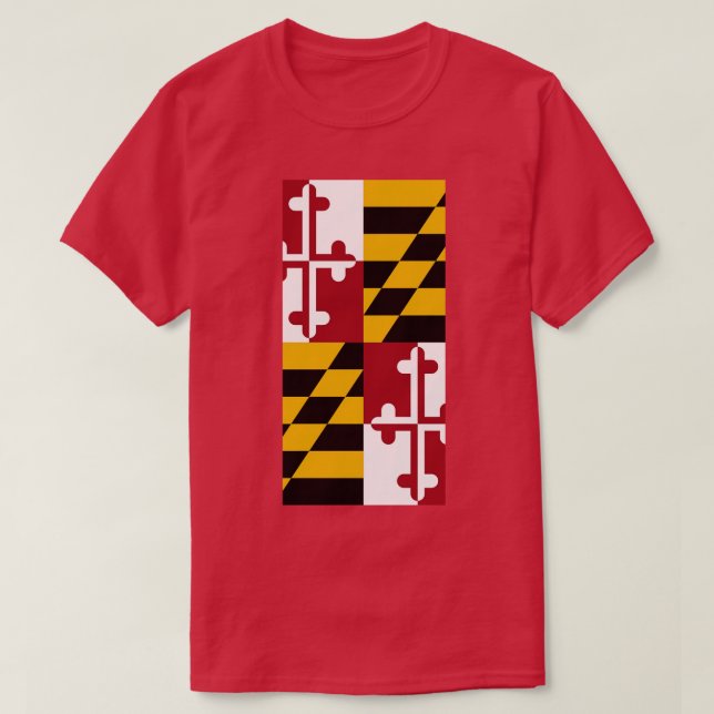 Staatsflagge von Maryland T-Shirt (Design vorne)