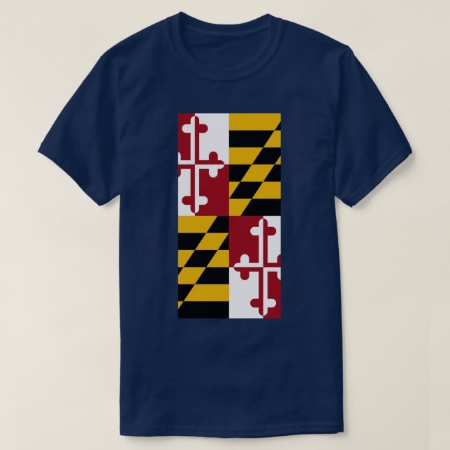Staatsflagge von Maryland T-Shirt (Design vorne)