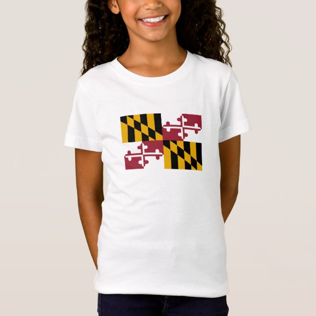 Staatsflagge von Maryland T-Shirt (Vorderseite)