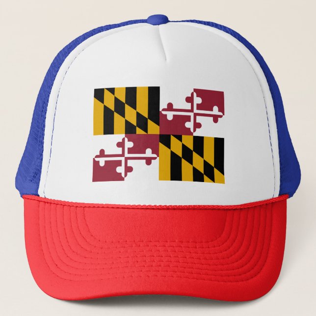 Staatsflagge von Maryland Truckerkappe (Vorderseite)