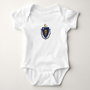 Staatsflagge von Massachusetts Baby Strampler