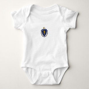 Staatsflagge von Massachusetts Baby Strampler