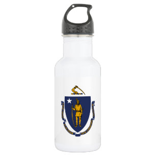 Staatsflagge von Massachusetts Edelstahlflasche