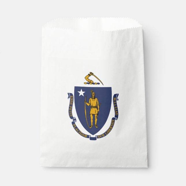 Staatsflagge von Massachusetts Geschenktütchen (Vorderseite)