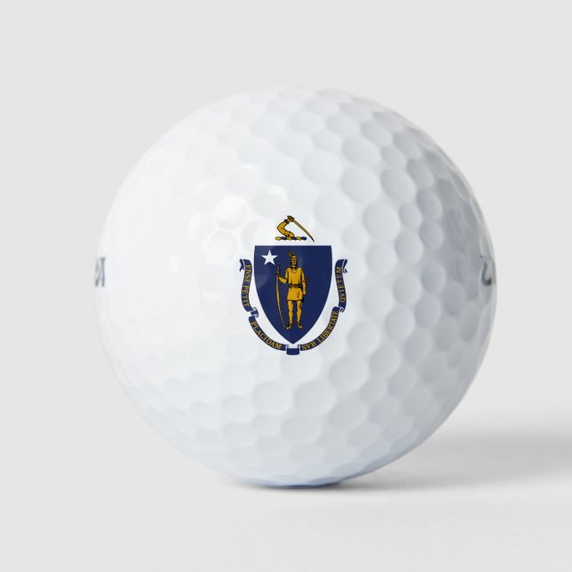 Staatsflagge von Massachusetts Golfball (Vorderseite)