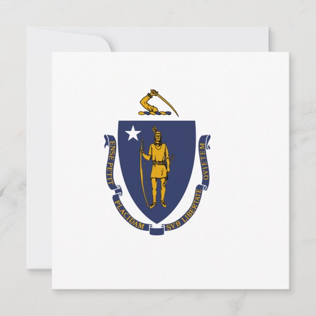 Staatsflagge von Massachusetts Karte (Vorderseite)