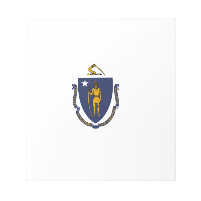 Staatsflagge von Massachusetts Notizblock (Vorderseite)