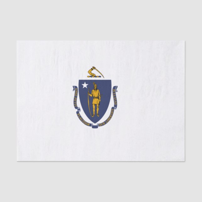 Staatsflagge von Massachusetts Seidenpapier (Vorderseite)