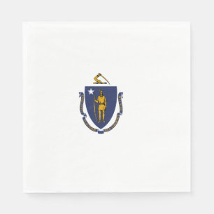 Staatsflagge von Massachusetts Serviette
