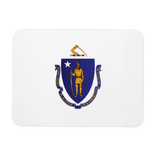 Staatsflagge von Massachusetts, USA Magnet