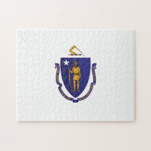 Staatsflagge von Massachusetts, USA Puzzle
