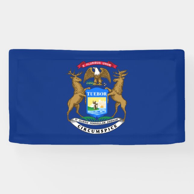 Staatsflagge von Michigan Banner (Horizontal)