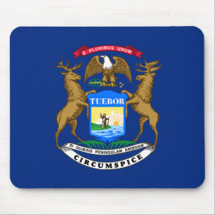Staatsflagge von Michigan Mousepad