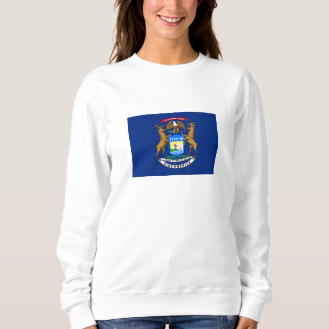 Staatsflagge von Michigan Sweatshirt (Vorderseite)