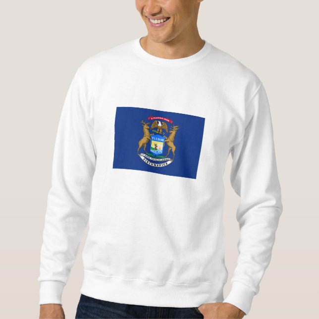 Staatsflagge von Michigan Sweatshirt (Vorderseite)