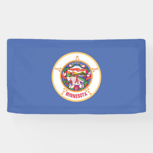 Staatsflagge von Minnesota Banner (Horizontal)