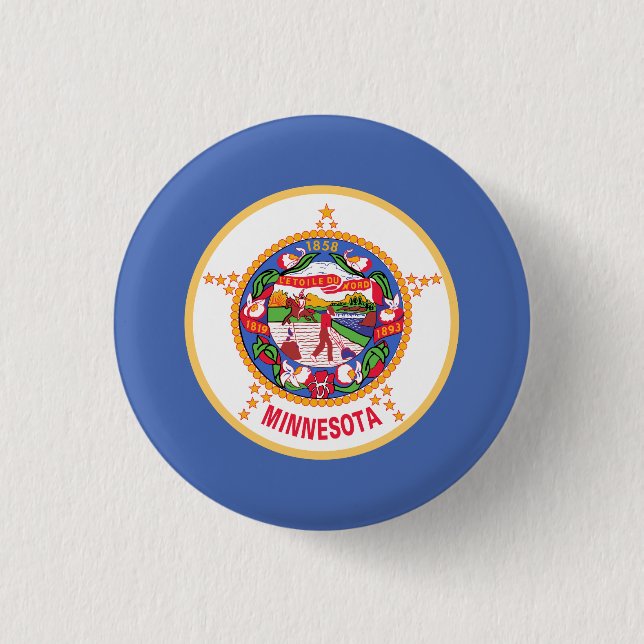 Staatsflagge von Minnesota Button (Vorderseite)