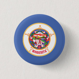 Staatsflagge von Minnesota Button