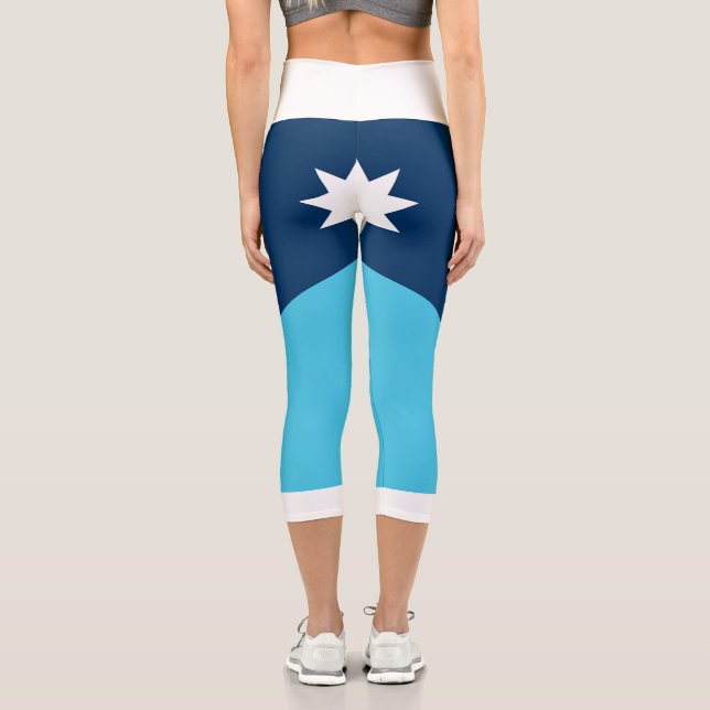Staatsflagge von Minnesota Capri Leggings (Rückseite)