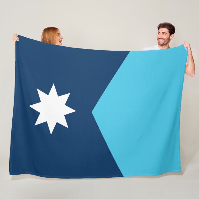 Staatsflagge von Minnesota Fleecedecke (Beispiel)
