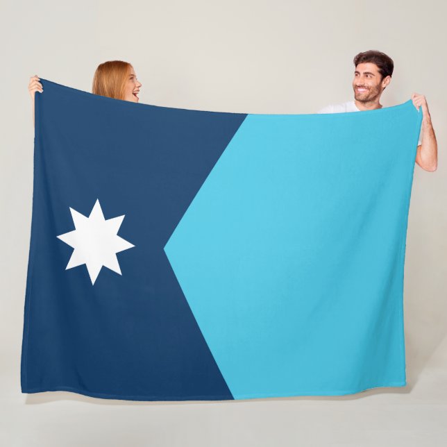 Staatsflagge von Minnesota Fleecedecke (Beispiel)