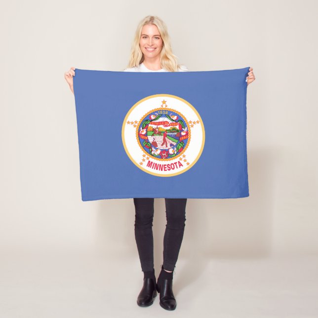 Staatsflagge von Minnesota Fleecedecke (Beispiel)