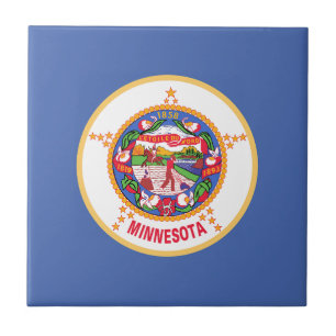 Staatsflagge von Minnesota Fliese