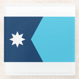 Staatsflagge von Minnesota Glasuntersetzer