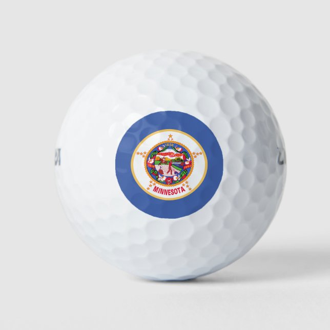 Staatsflagge von Minnesota Golfball (Vorderseite)
