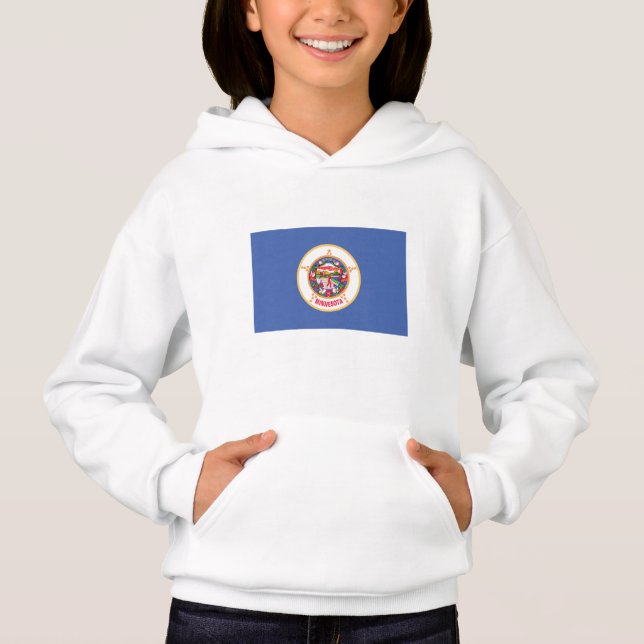 Staatsflagge von Minnesota Hoodie (Vorderseite)