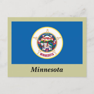 Staatsflagge von Minnesota Postkarte