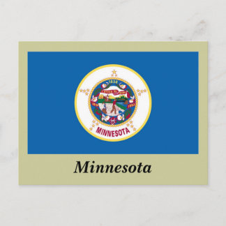 Staatsflagge von Minnesota Postkarte