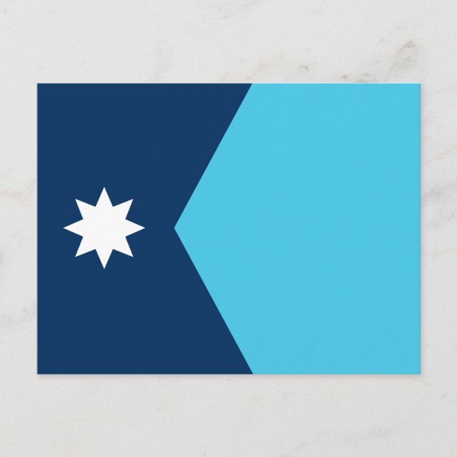 Staatsflagge von Minnesota Postkarte (Vorderseite)