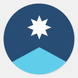 Staatsflagge von Minnesota Runder Aufkleber