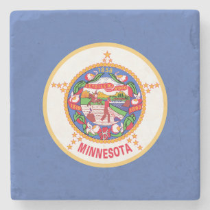 Staatsflagge von Minnesota Steinuntersetzer