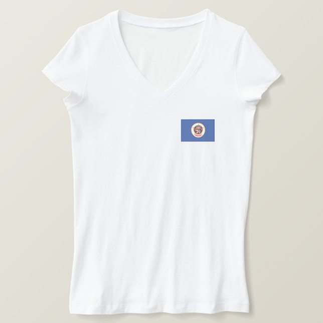 Staatsflagge von Minnesota T-Shirt (Design vorne)