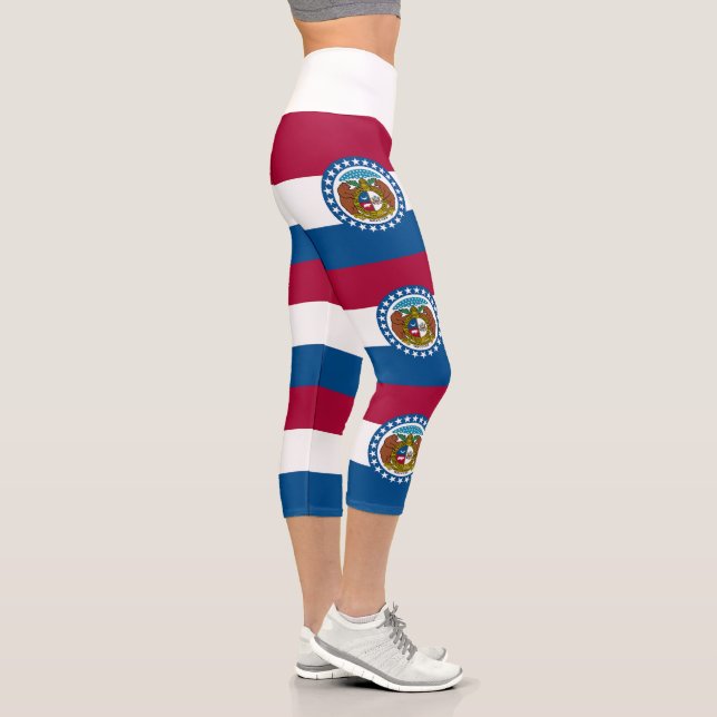 Staatsflagge von Missouri Capri Leggings (Rechts)