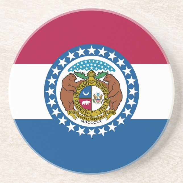 Staatsflagge von Missouri Getränkeuntersetzer (Vorne)