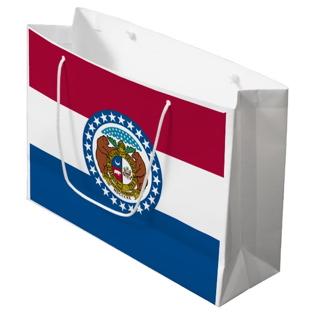 Staatsflagge von Missouri Große Geschenktüte (Vorderseite Schrägansicht)
