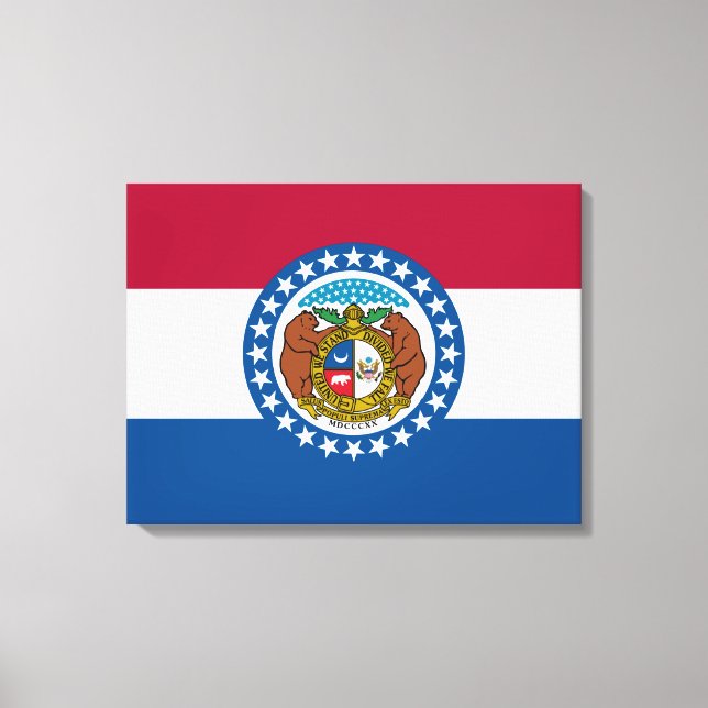 Staatsflagge von Missouri Leinwanddruck (Vorderseite)