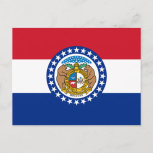 Staatsflagge von Missouri Postkarte