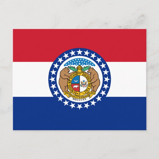 Staatsflagge von Missouri Postkarte (Vorderseite)