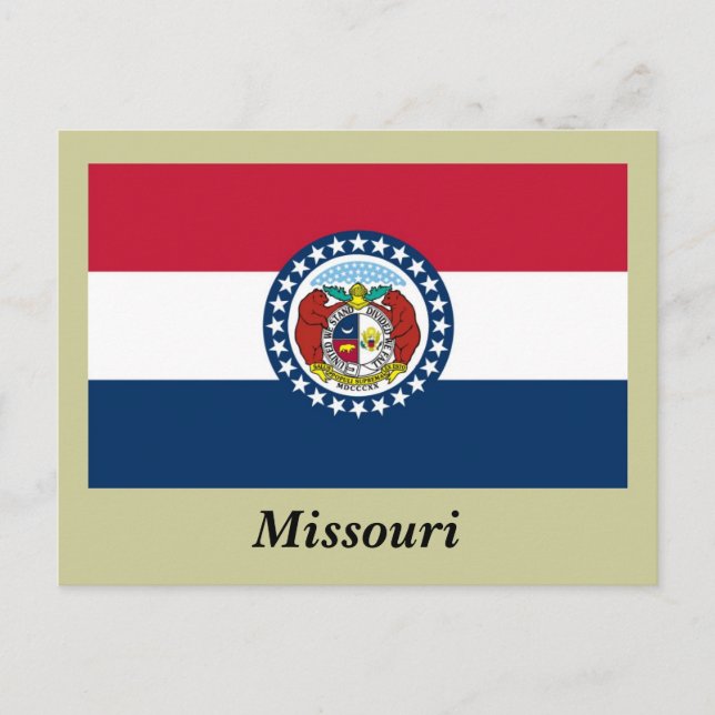 Staatsflagge von Missouri Postkarte (Vorderseite)