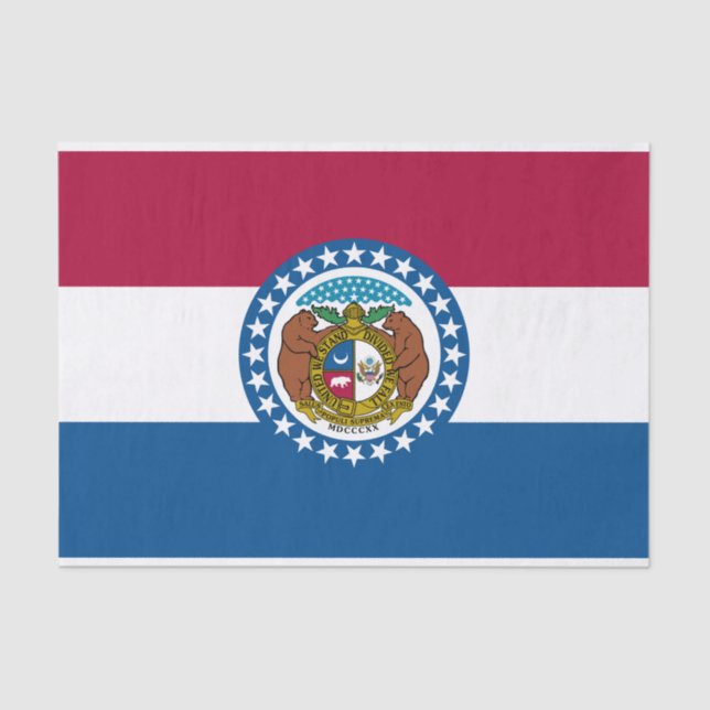 Staatsflagge von Missouri Seidenpapier (Vorderseite)