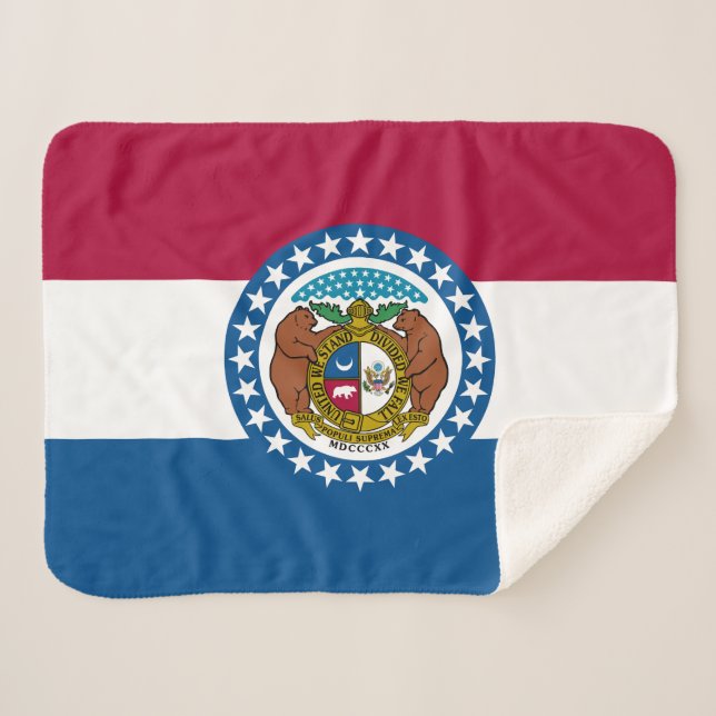 Staatsflagge von Missouri Sherpadecke (Vorderseite (Horizontal))