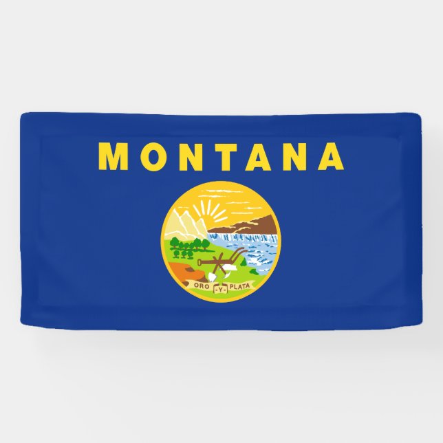 Staatsflagge von Montana Banner (Horizontal)