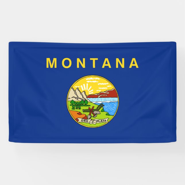Staatsflagge von Montana Banner (Horizontal)