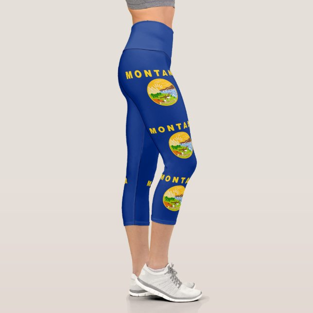Staatsflagge von Montana Capri Leggings (Rechts)