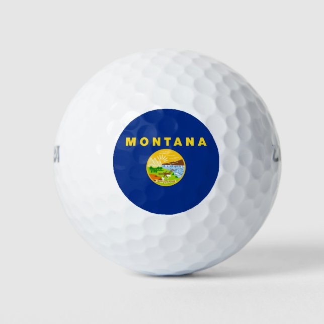 Staatsflagge von Montana Golfball (Vorderseite)